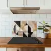 Abstract - Modern - Geometrisch - Pastel keuken achterwand spatscherm klein -sfeer2