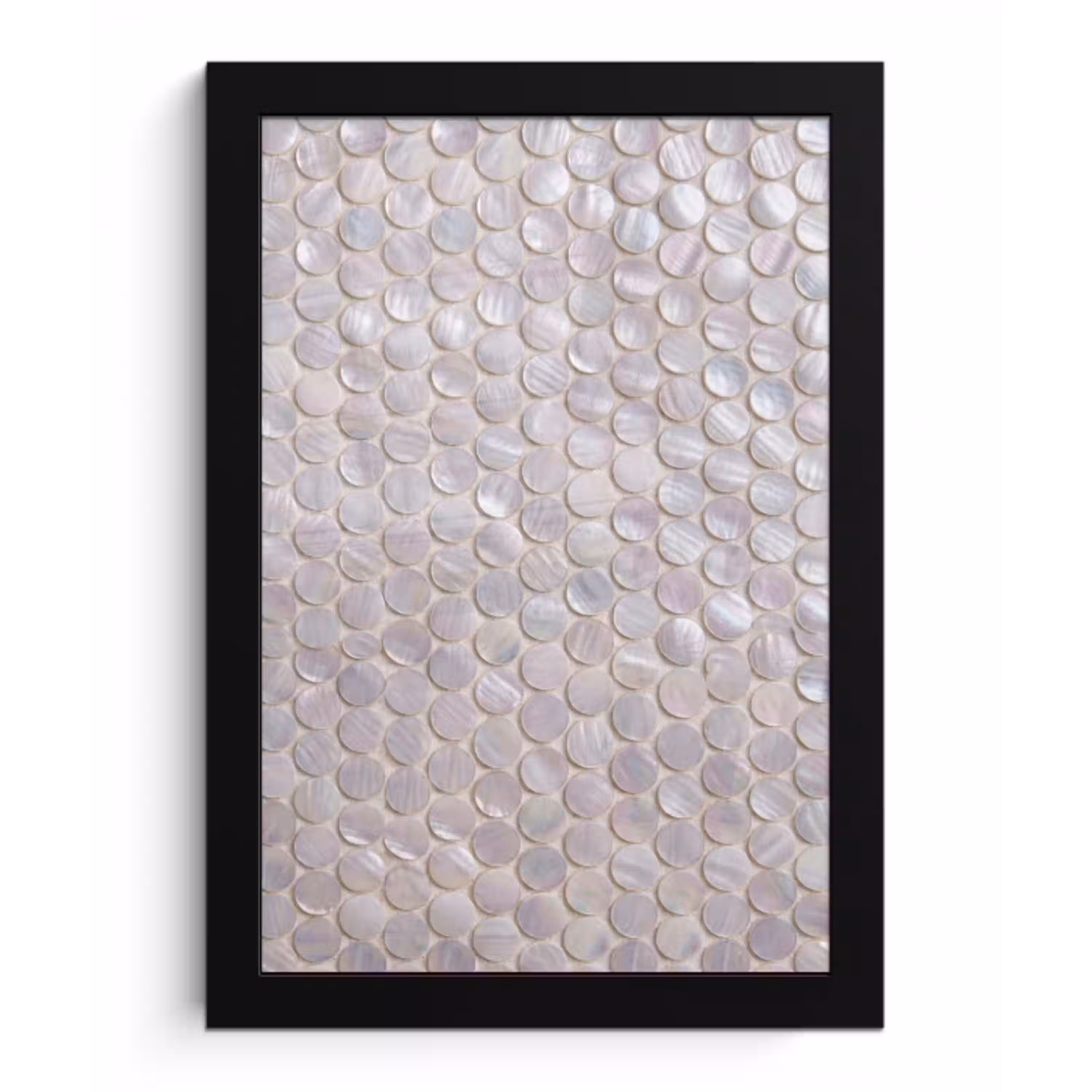 Patroon - Cirkels - Abstract - Modern - Wit fotolijst zwart zonder passe partout klein -3d