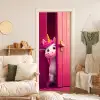 Eenhoorn - Roze - Deur - Fantasie deurposter klein -sfeer2