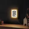 Food - Zwart - Wit - Decoratie Light Box met kabel (Wandlamp) klein -sfeer1