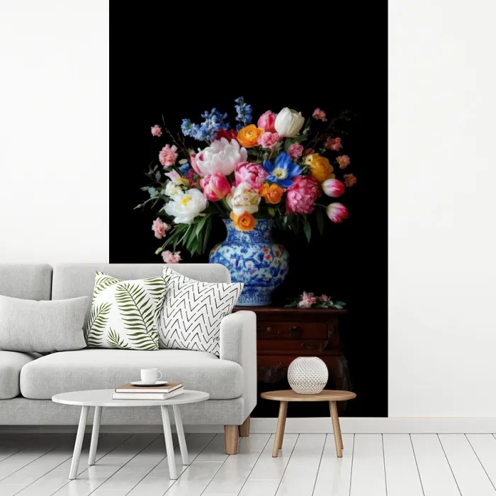 Rozen - Bloemen - Vaas - Boeket fotobehang vinyl groot -woonkamer