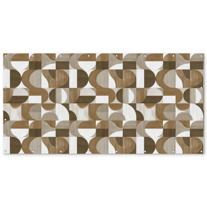Abstract - Retro - Bruin Balkonbeschermer Duitsland klein 596 -zz_3d