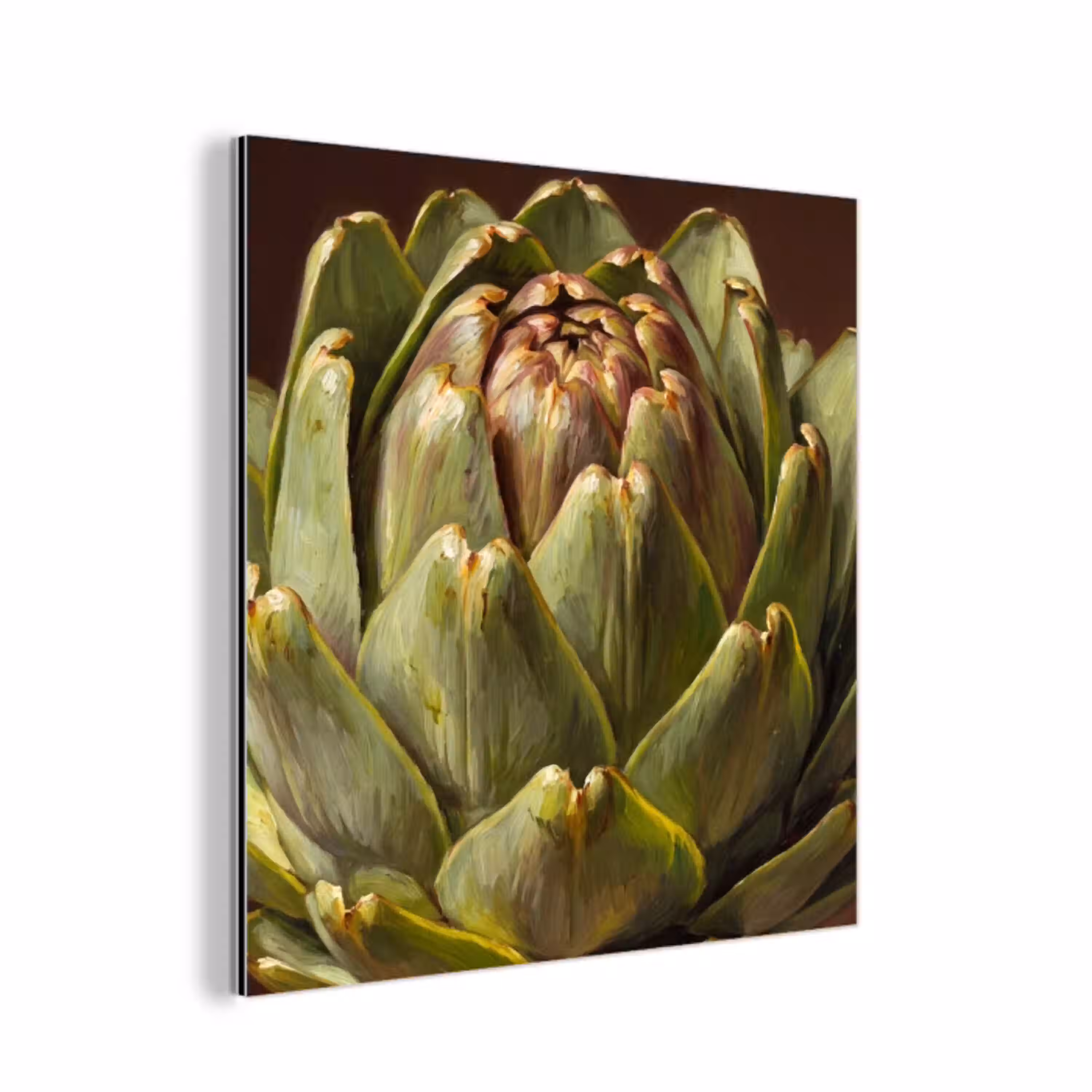 Groente - Artisjok - Groen aluminium wit klein -3d