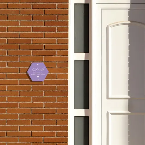 Paars - Sierlijk Naambord Hexagon klein -sfeer3-hexagon-XS