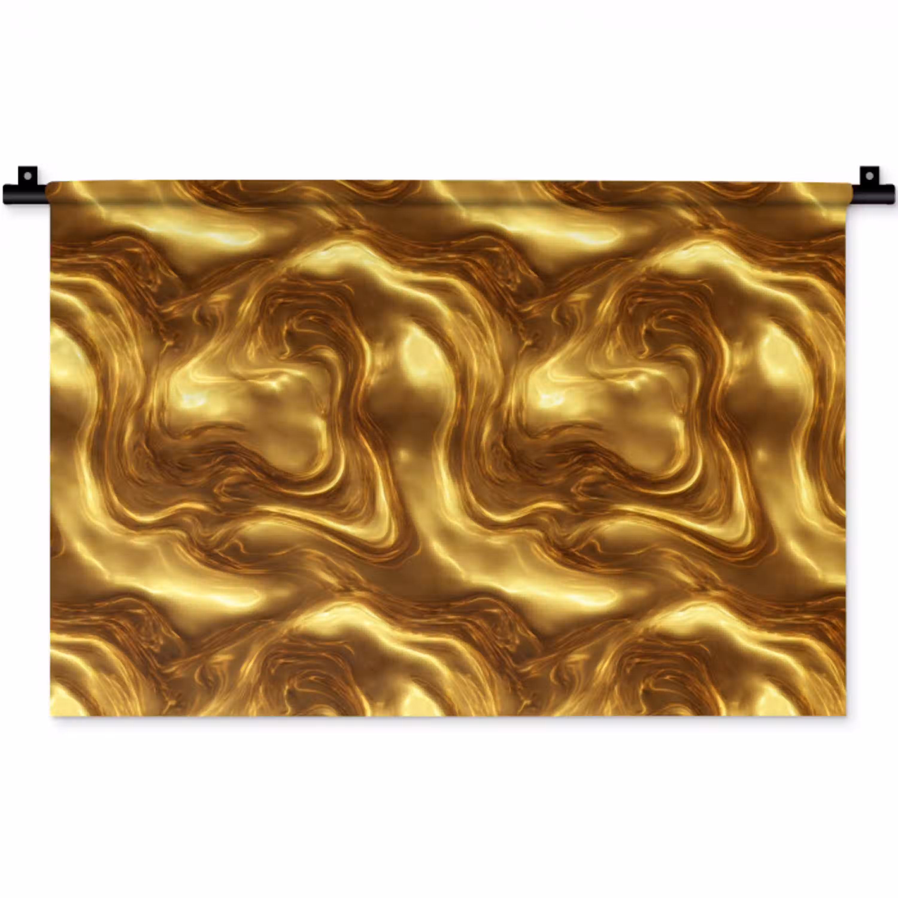 Textuur - Vloeibaar - Organisch - Goud Wandkleed katoen klein 269 -zz3d