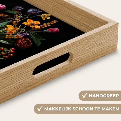 Sierlijk - Boeket - Bladeren Dienblad Rechthoek middel -USP_HandgreepNL
