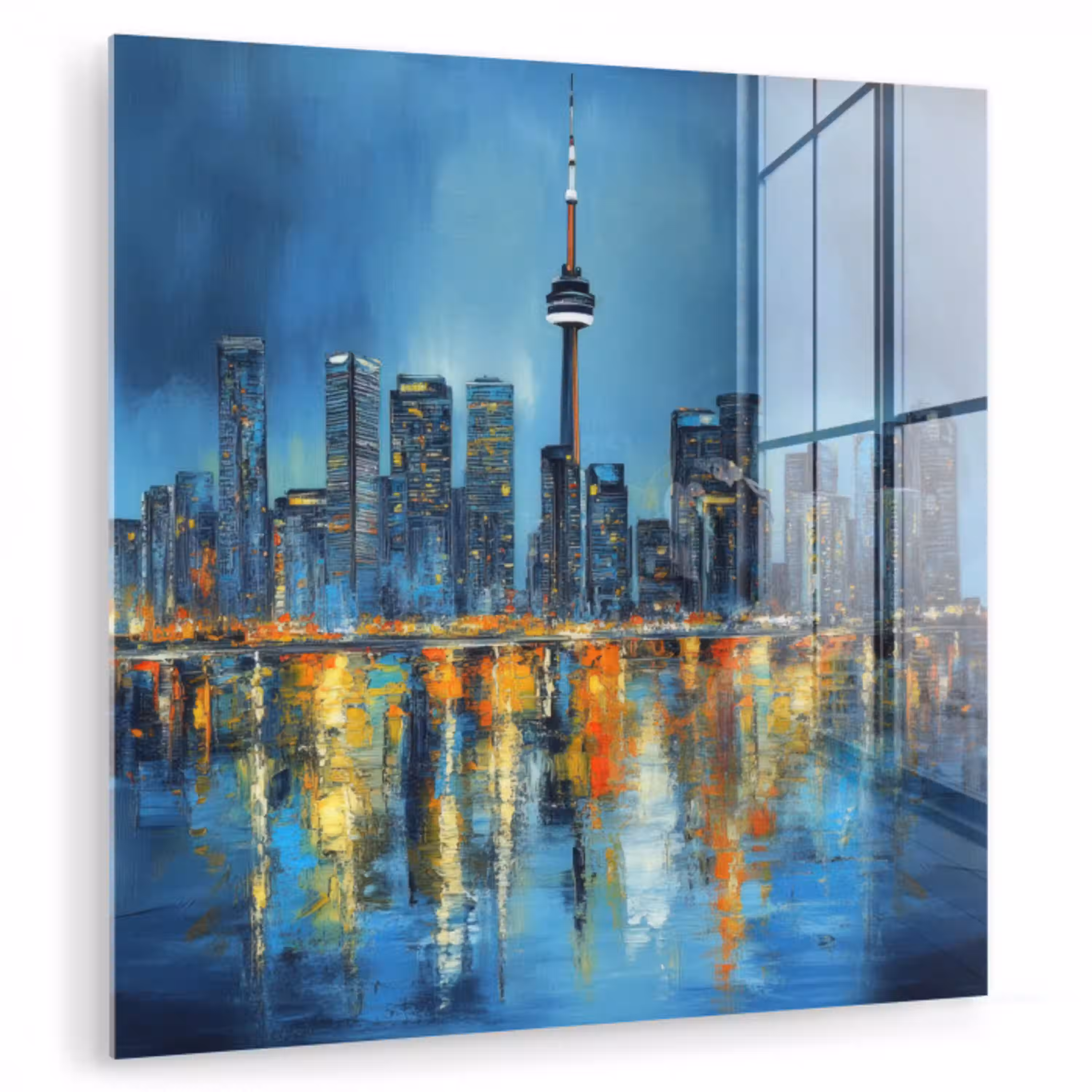 Skyline Toronto - Water - Stadslichten - Toren plexiglas 5mm klein -zzzproduct_nieuw
