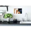 Abstract - Vormen - Donkerblauw Muursticker klein -keuken