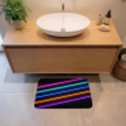 Esthetiek - Retro - Neon Badmat klein -sfeer1