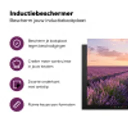 Landschap - Lavendelveld - Paars Inductie beschermer vinyl 3mm klein -zzzzzzz-cc-usp