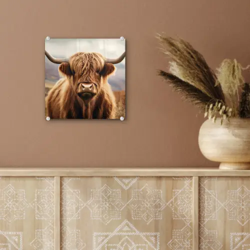 Schotse hooglander - Landschap - Dier plexiglas 5mm klein -sfeer5