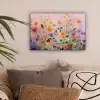 Schilderij - Bloemen - Abstract - Kleurrijk canvas 2cm klein -sfeer1