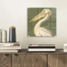Pelikaan - Wit - Vogel - Klassiek - Natuur plexiglas 5mm klein -sfeer1