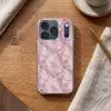 Roze - Kwartsmarmer - Aders Telefoonhoesje iPhone 17 Pro klein 878 -sfeer1