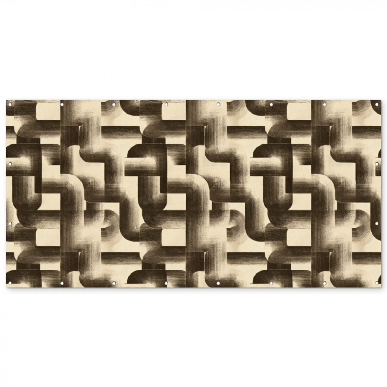 Abstract - Retro - Zwart Balkonbeschermer Duitsland klein 596 -zz_3d