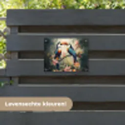 Toekan - Vogels - Bloemen - Natuur - Jungle tuinposter los doek klein -sfeer3