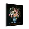 Roze - Bloemen - Vaas - Kleuren aluminium wit klein -3d