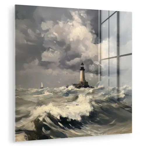 Vuurtoren - Golven - Storm plexiglas 5mm klein -zzzproduct_nieuw