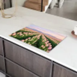 Tulpen - Landschap - Roze Inductie beschermer vinyl 3mm klein -sfeer8