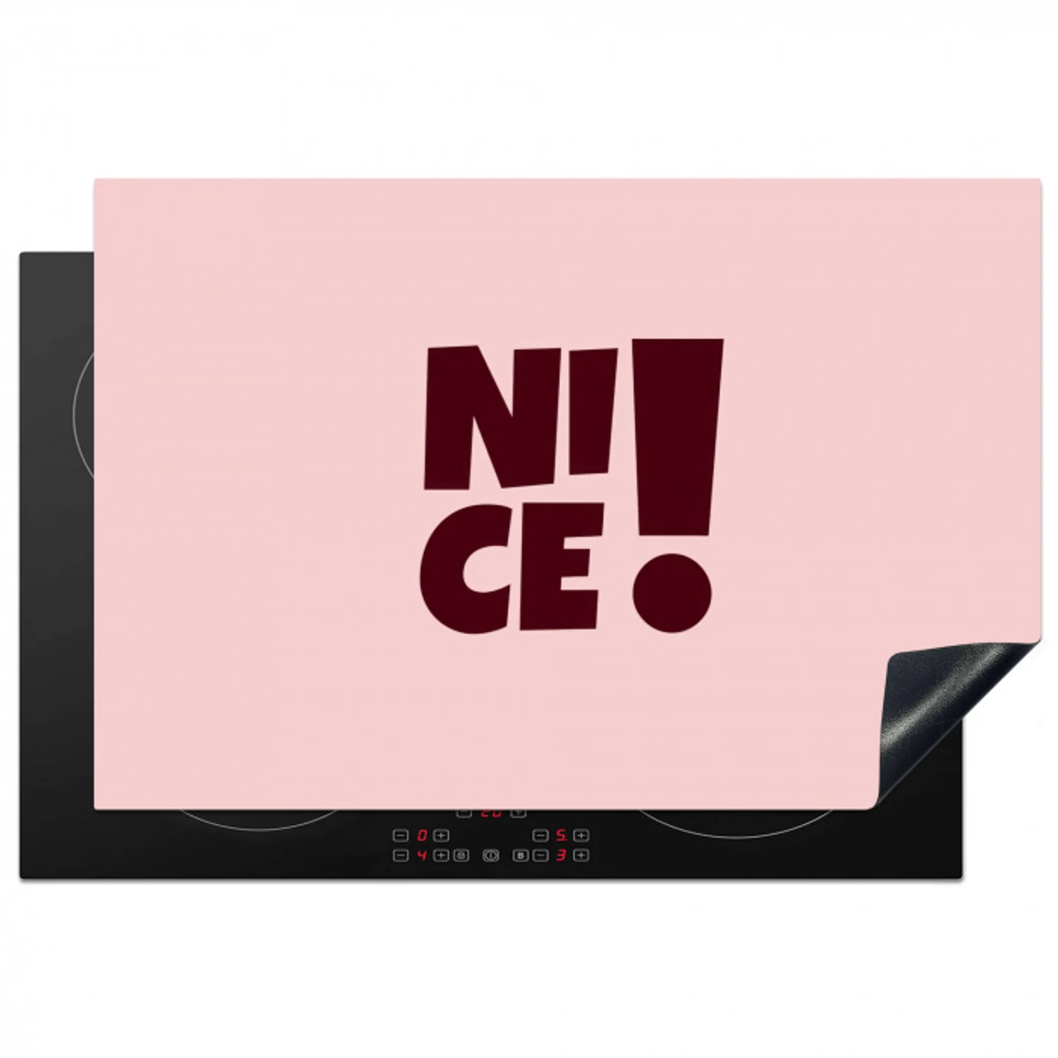 Nice - Uitroepteken - Roze Inductie beschermer vinyl 3mm klein -3d