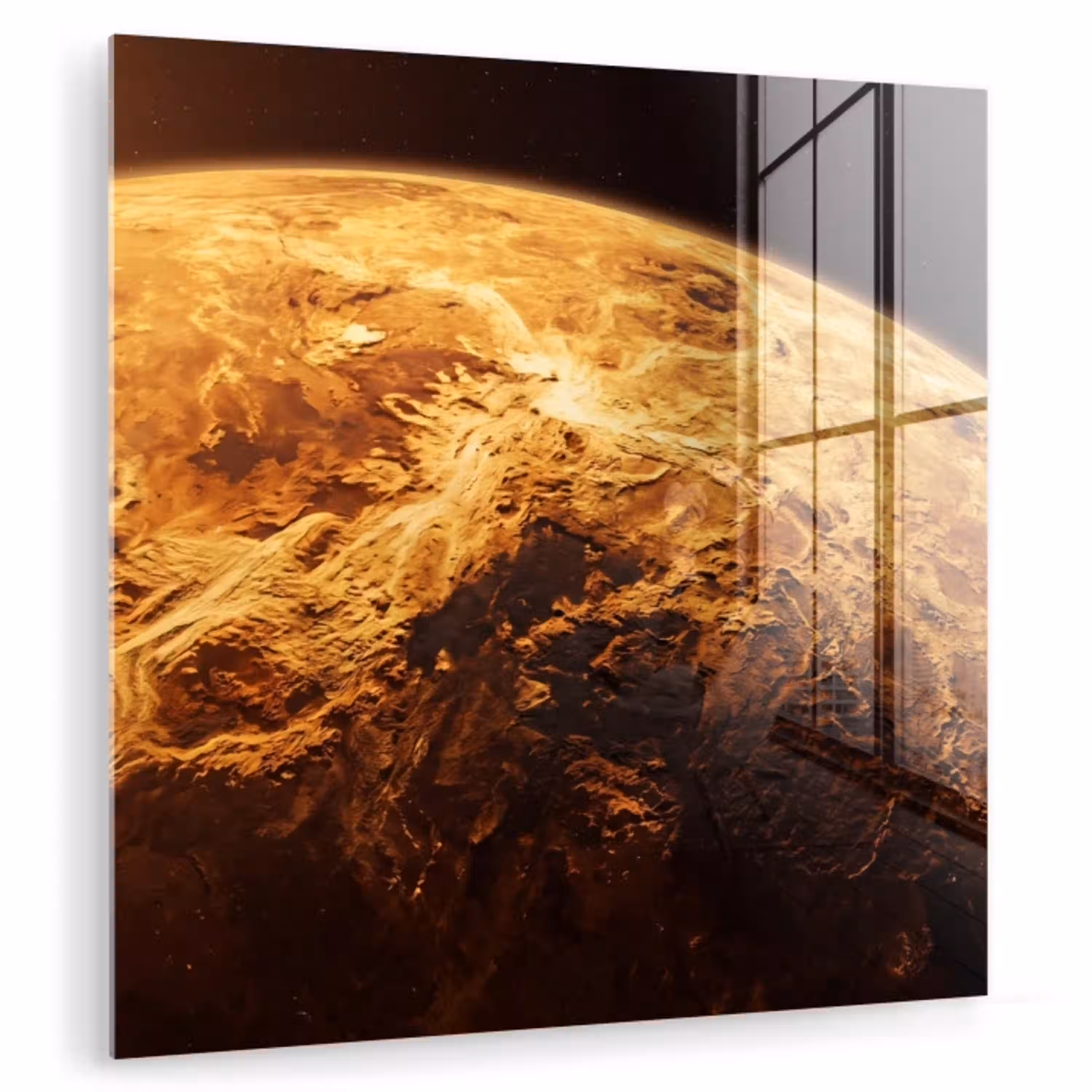 Planeet - Ruimte - Oranje plexiglas 5mm klein -zzzproduct_nieuw