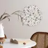 Classic - Black - White - Floral Wandcirkel kunststof plaat 5mm dik klein 188 -sfeer4