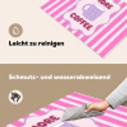More coffee - Roze - Paars - Strepen - Mok Inductie beschemer met haakjes klein -ky-schoon-de