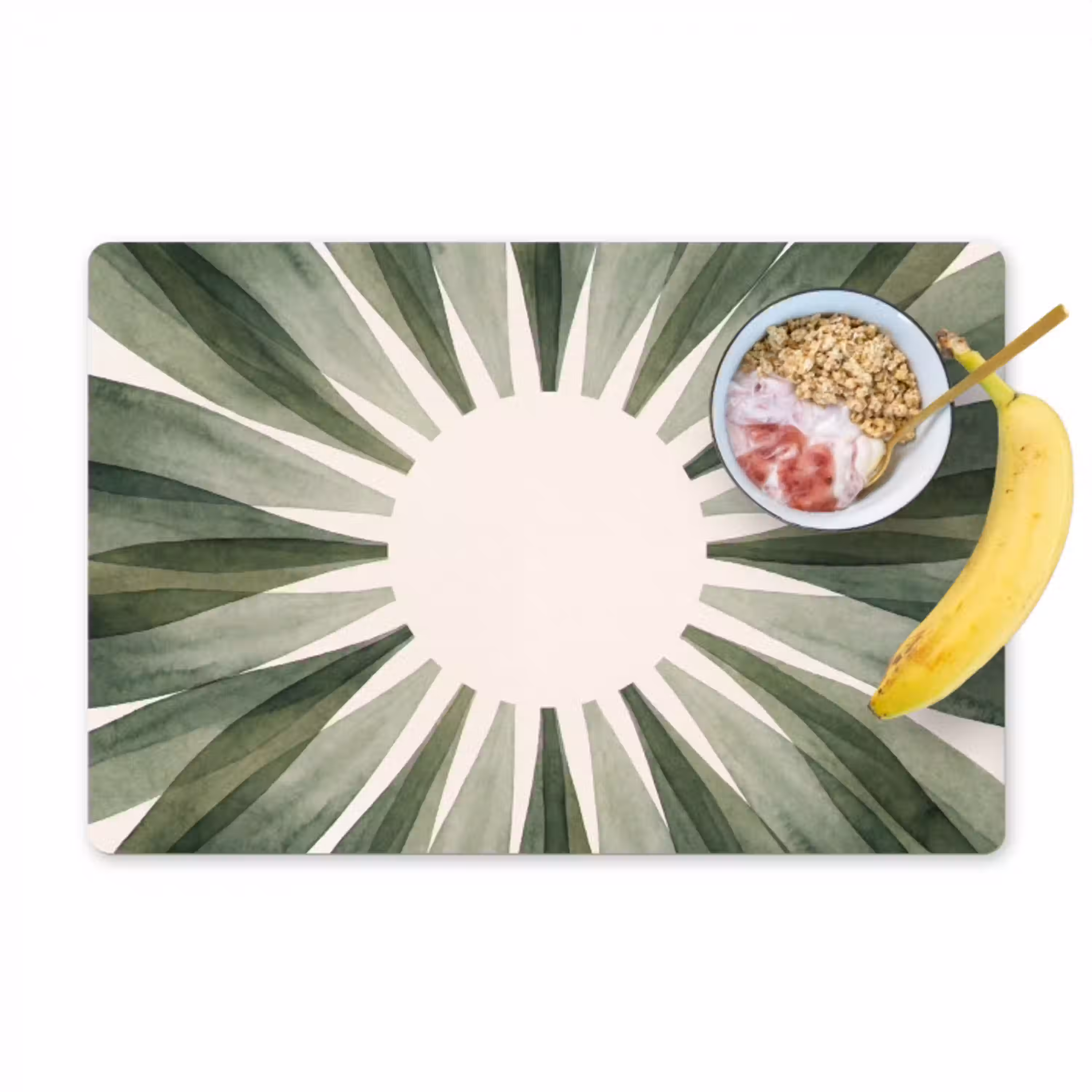 Planten - Abstract - Waterverf - Groen - Natuur Placemat vinyl groot -zzzproduct_Kitchenyeah-website