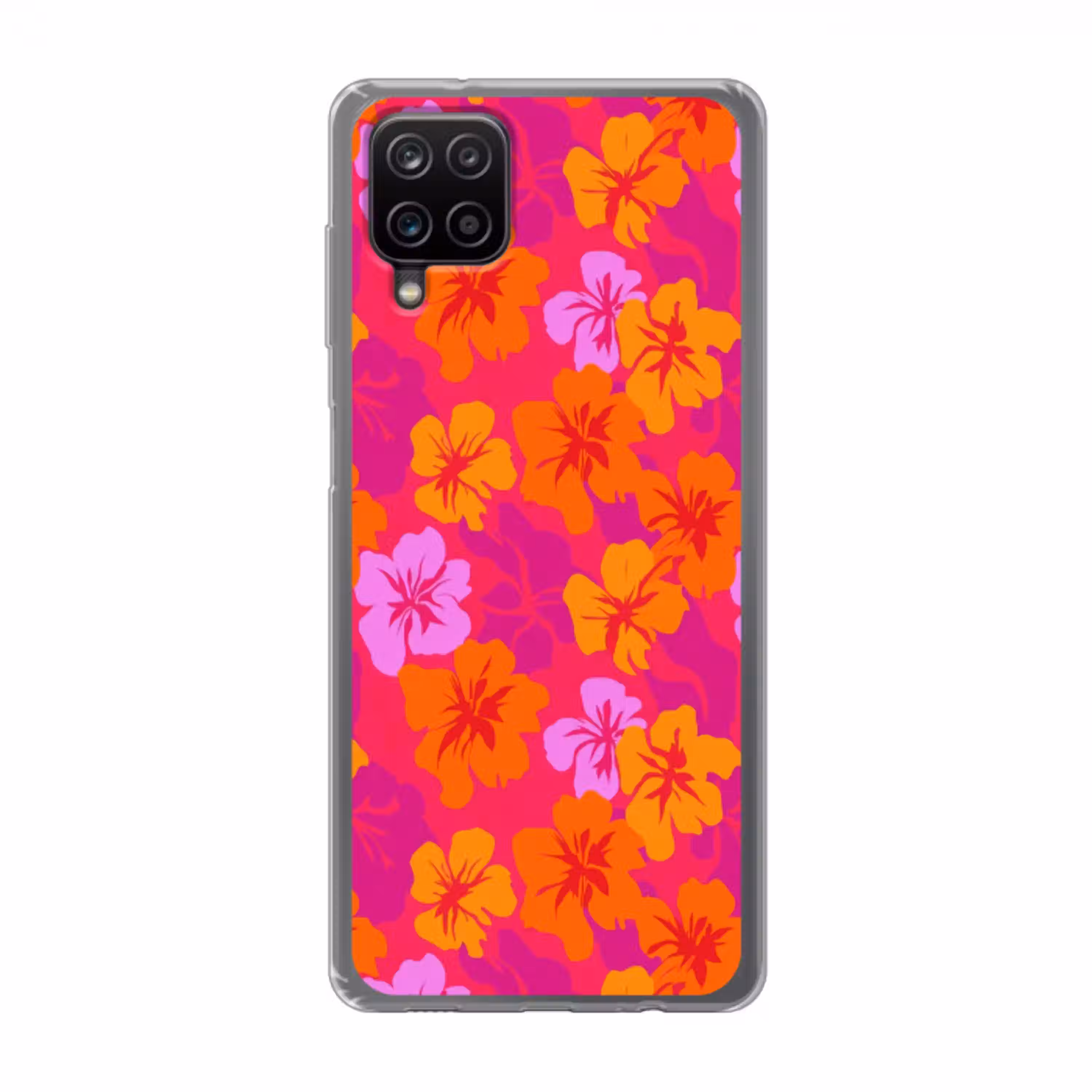 Zomers - Hibiscus - Kleurrijk Telefoonhoesje Samsung Galaxy A12 klein 372 -3d
