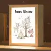 Wilde dieren - Bos - Illustratie Light Box met kabel (Kinderlampje) klein -zzz_3d_website