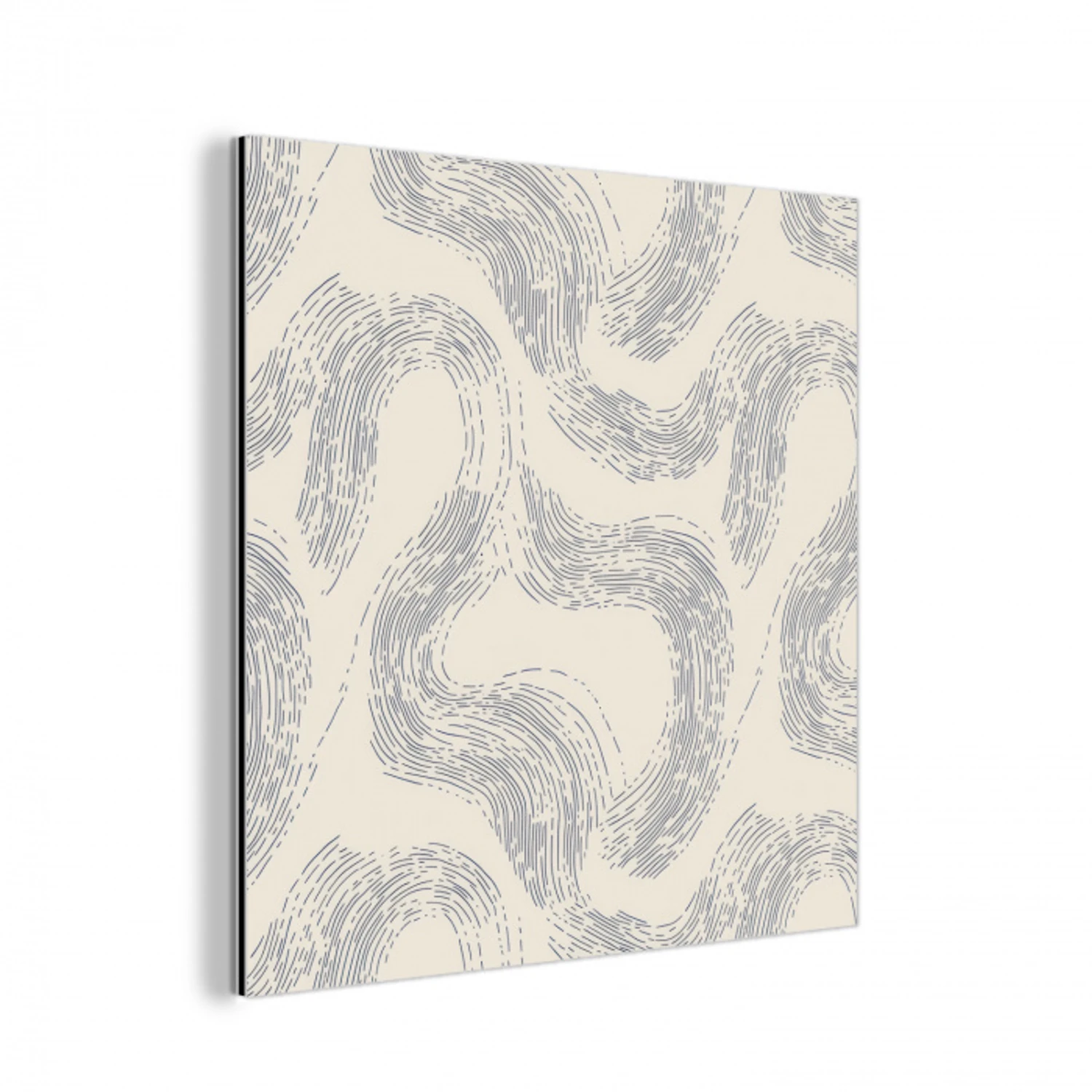 Lijnen - Patroon - Beige - Minimalistisch aluminium wit klein 46 -3d