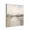 Moderne kunst - Abstract - Beige aluminium wit klein -3d