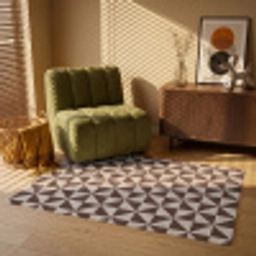 Patroon - Bruin - Vlakken - Driehoek Vloerkleed Rechthoek klein -atmosphere_sfeer1_global