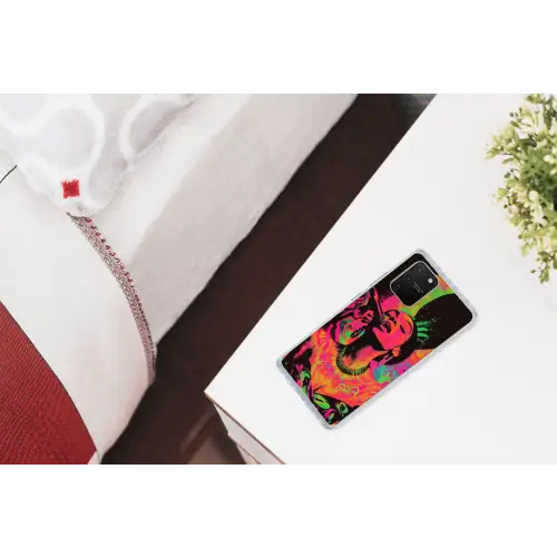 Vrouw - Microfoon - Neon Telefoonhoesje Samsung Galaxy S10 Lite klein -kamerS10Lite