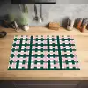 Vlechtpatroon - Groen - Roze - Grafisch Inductie beschermer vinyl 3mm klein 276 -sfeer5
