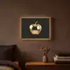 Appel - Goud - Chrome - Zwart Light Box met batterij (Wandlamp) middel -sfeer4