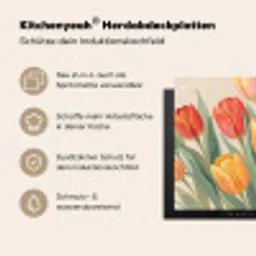 Tulpen - Abstract - Kleurrijk Inductie beschemer met haakjes klein -ky-usp-de