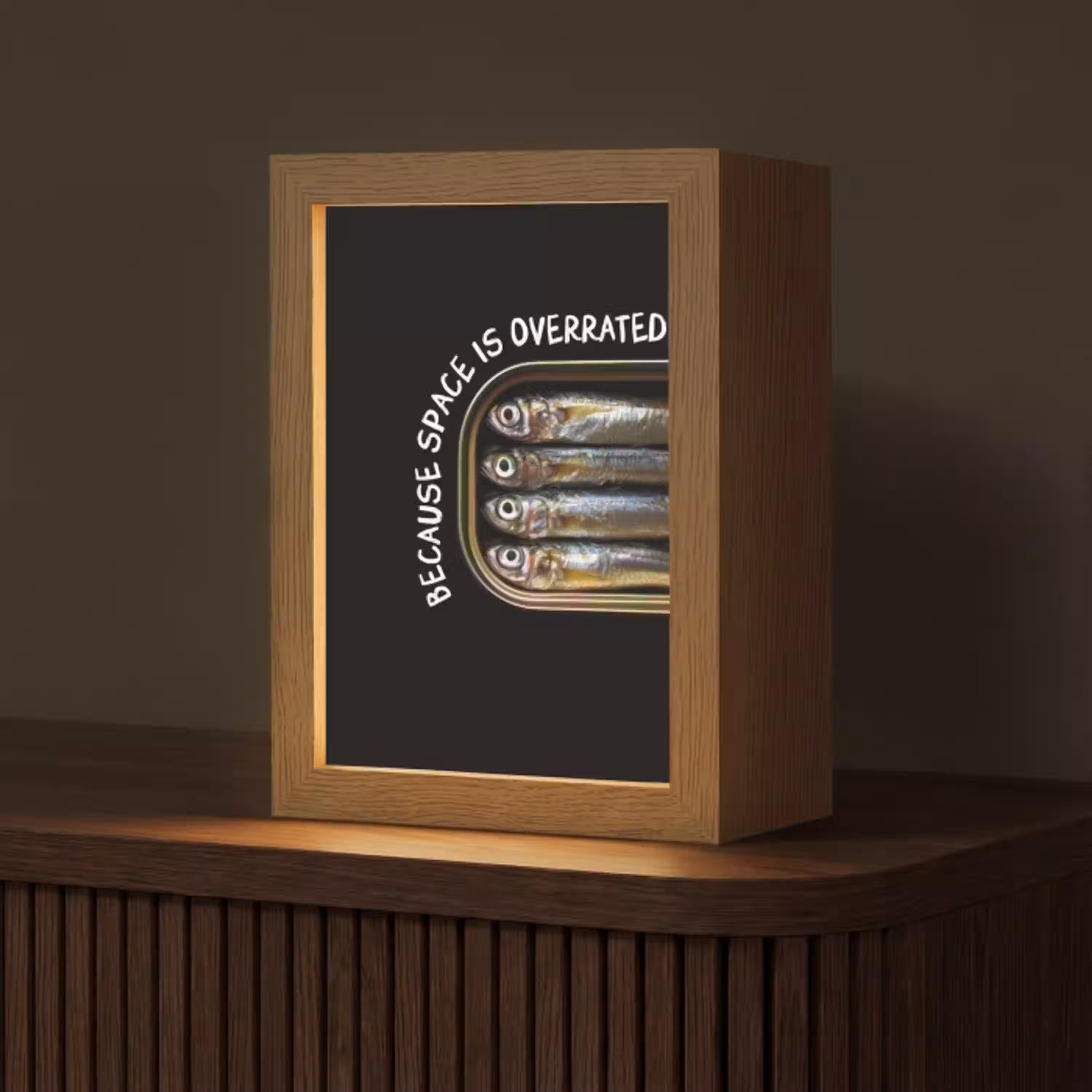 Sardines - Tekst - Vis - Blik Light Box met kabel (Tafellamp) klein -z3d_website
