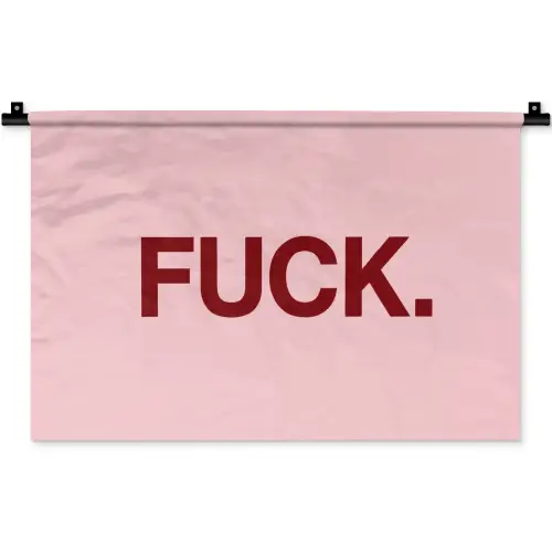 Statement - Krachtig - Roze Wandkleed katoen klein -zz3d