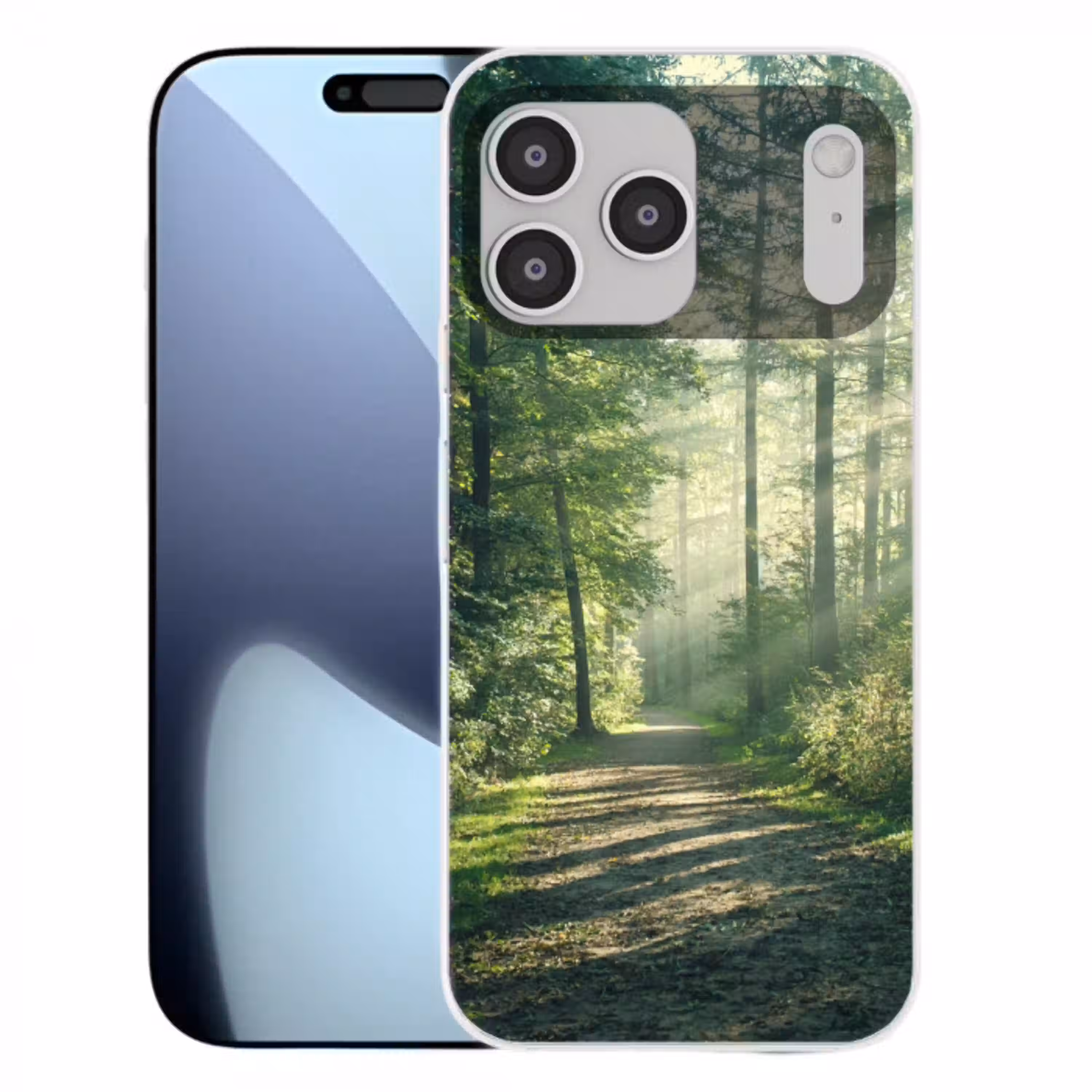 Bos - Pad - Zon - Bomen - Groen - Natuur Telefoonhoesje iPhone 17 Pro Max klein -3d