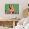 Retro - Vrouw - Stad - Zon PET vilt klein -sfeer3