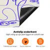 Gezicht - Blauw - Lijnen - Beige Inductie beschermer vinyl 3mm klein 276 -zzzzzzz-td-onderkant