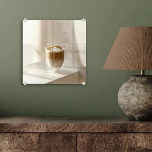 Mok - Latte - Minimalistisch - Schaduw plexiglas 5mm klein -sfeer3