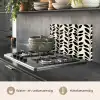 Botanisch - Dessin - Zwart - Beige keuken achterwand spatscherm klein 900 -usp_NL