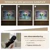 Alien - Groen - Planeten - Ruimte Light Box met batterij (Wandlamp kind) middel -USP_dimbaarNL