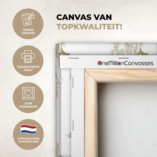 Wit - Apen - Beige canvas 2cm xxl 828 -sfeer2
