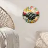 Graffiti - Rozen - Handen - Street art - Banksy Wandcirkel kunststof plaat 5mm dik klein -sfeer5