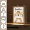 Tijger - Wilde dieren - Pastel Light Box met kabel (Kinderlampje) klein -USP_NL