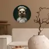Dier - Kok - Stokstaartje Wandcirkel kunststof plaat 5mm dik klein -sfeer1