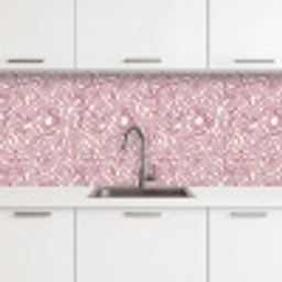 Kronkelende lijn - Magenta - Crème keuken achterwand 2 middel 871 -3d